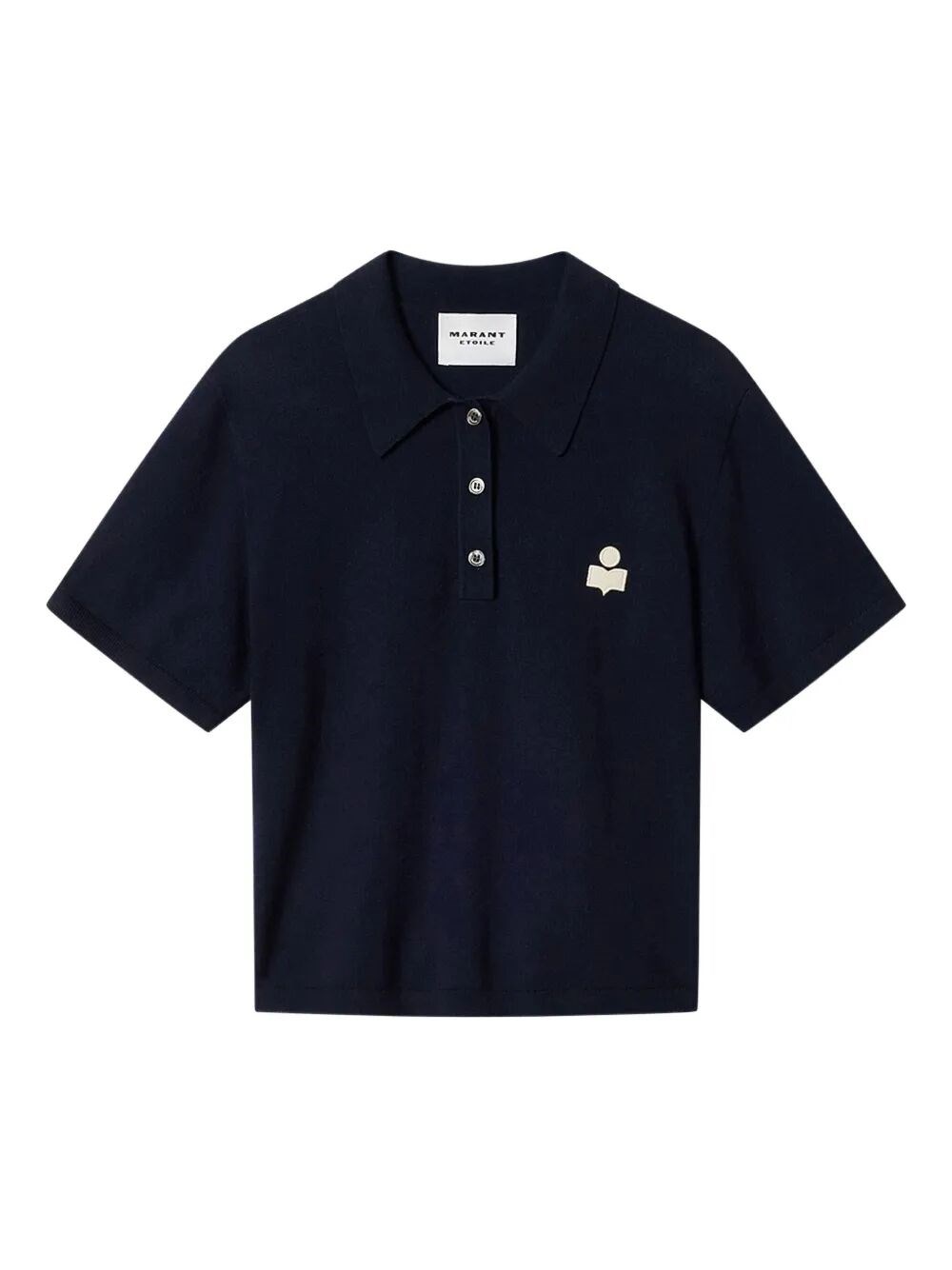 ALTHEA COTTON AND WOOL BLEND KNIT POLO WITH LOGO