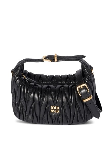 Miu miumiu NAPPA IMPUNTURE NERO Miu Black Nappa Leather Miu miumiu NAPPA IMPUNTURE NERO Miu Black Nappa Leather