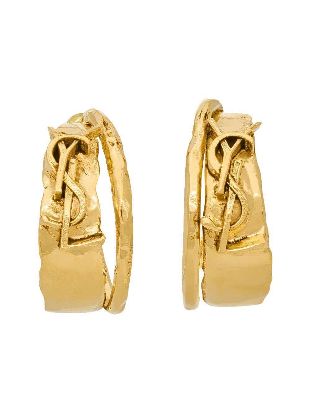 SMALL CASSANDRE METAL HALF-HOOP EARRINGS