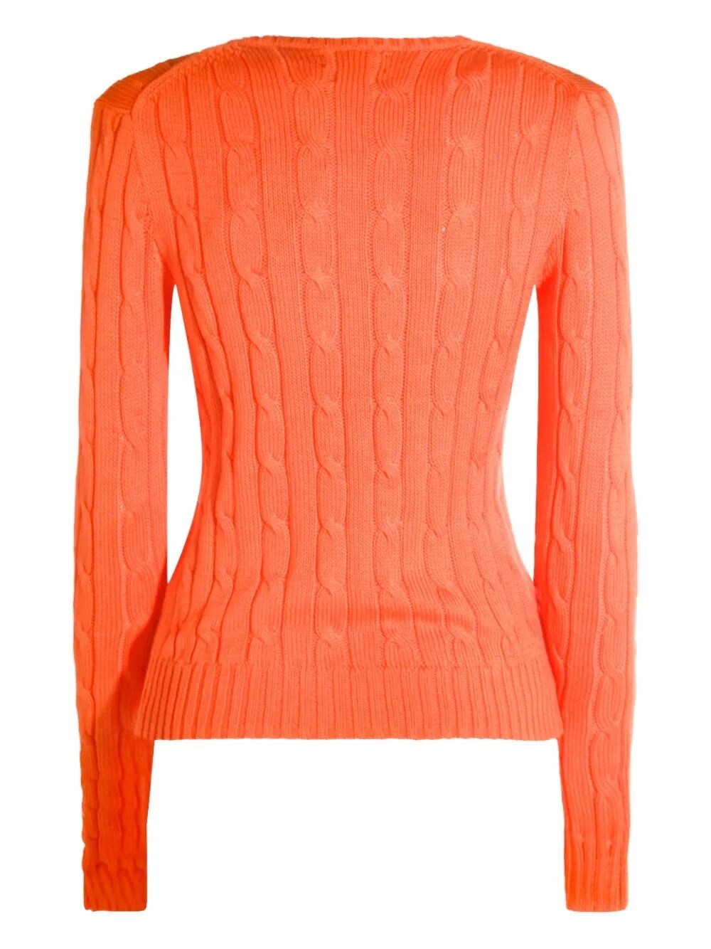 CABLE-KNIT SLIM FIT COTTON CREWNECK JUMPER