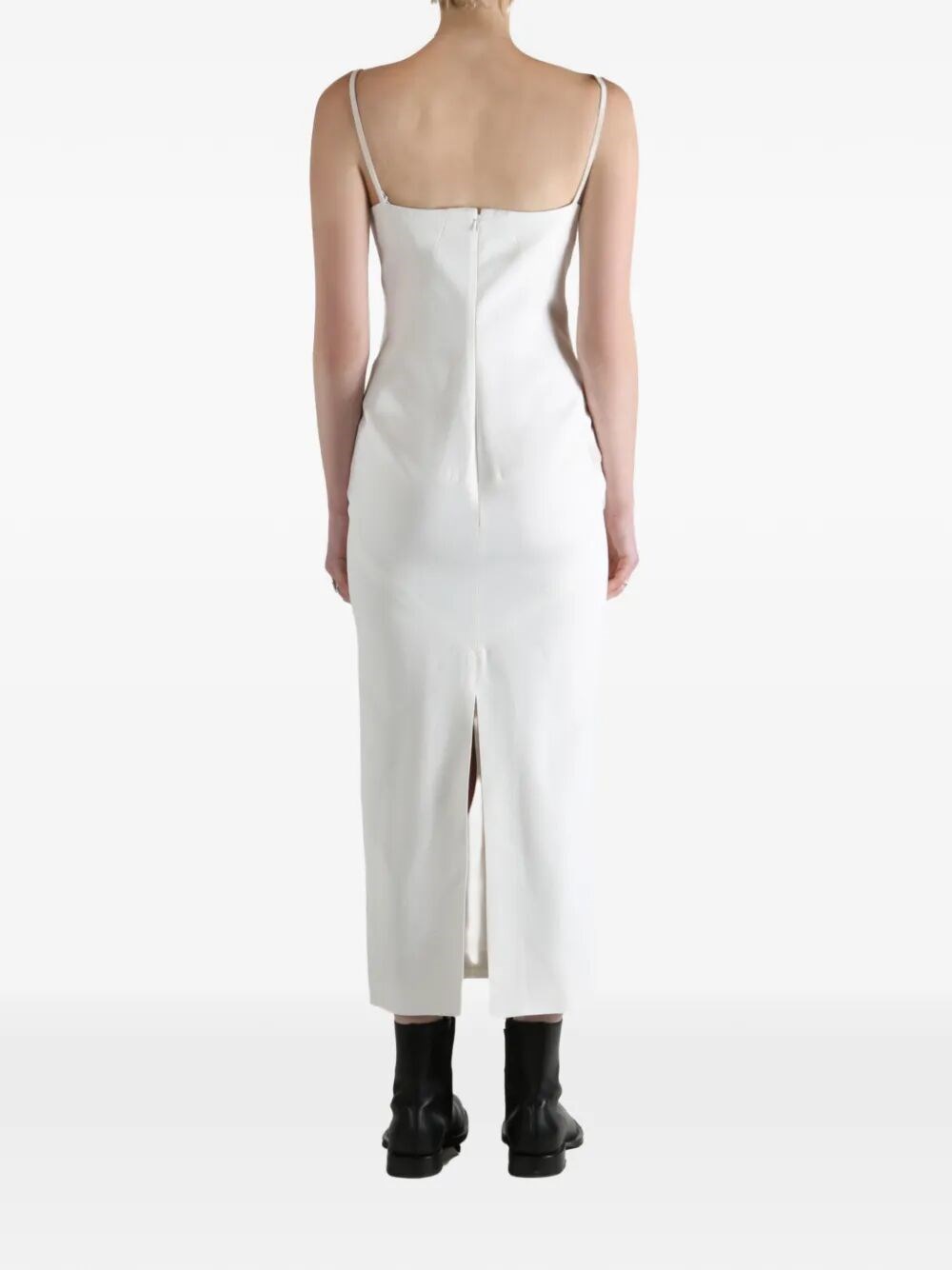 SLICED CREPE CADY LONG DRESS