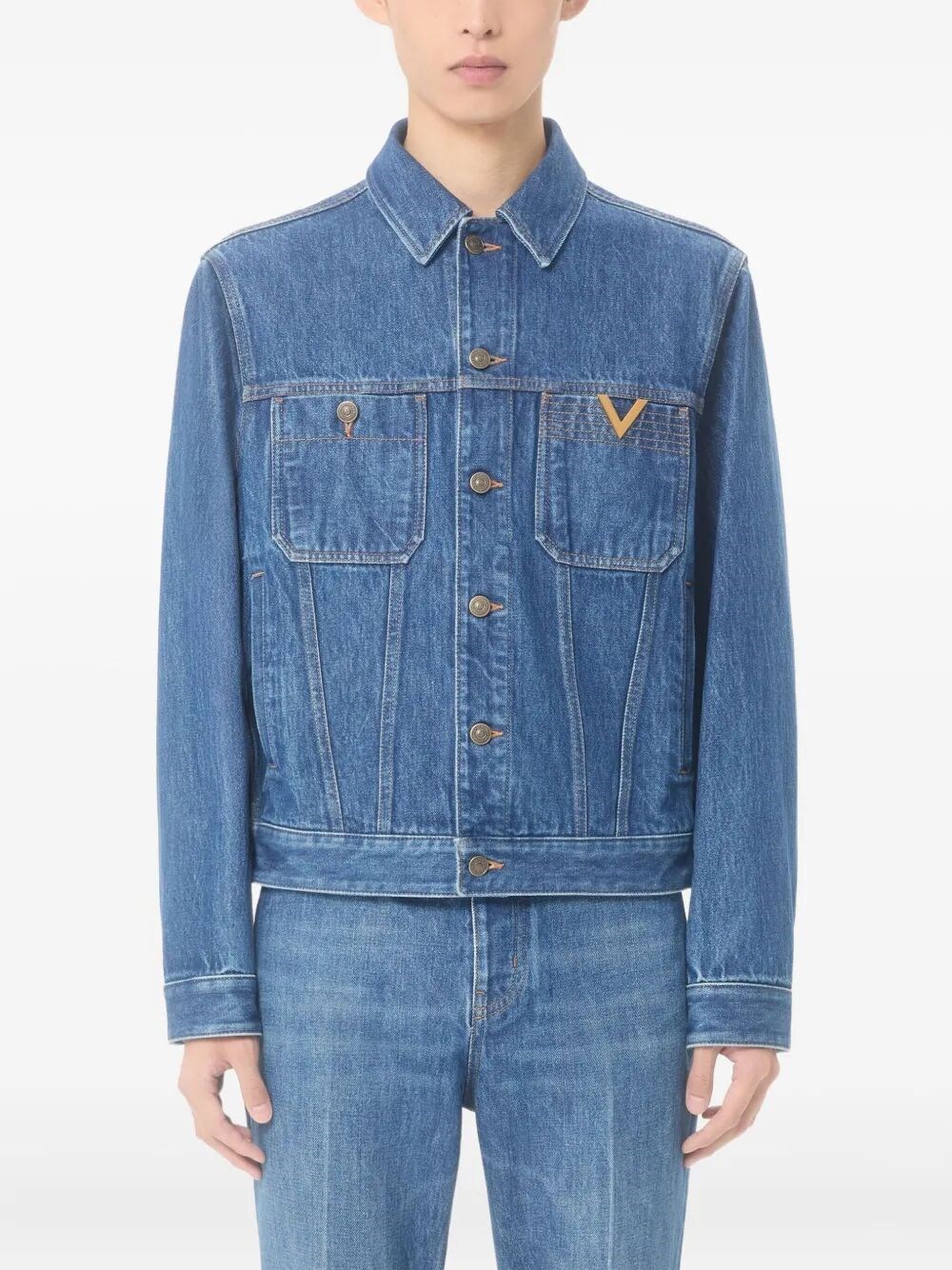 VALENTINO DENIM JACKET WITH VGOLD