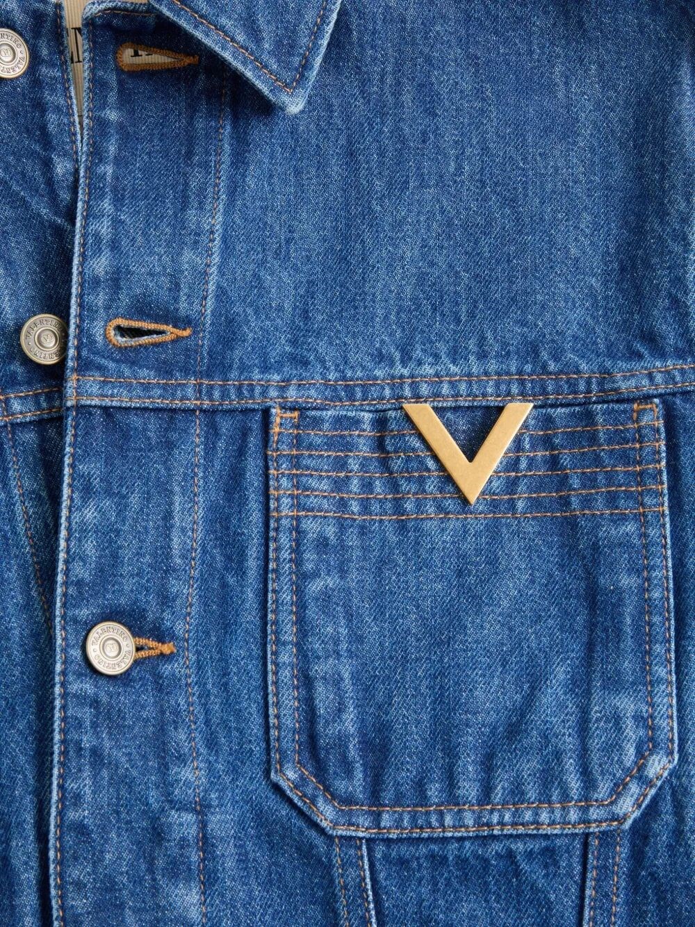 VALENTINO DENIM JACKET WITH VGOLD