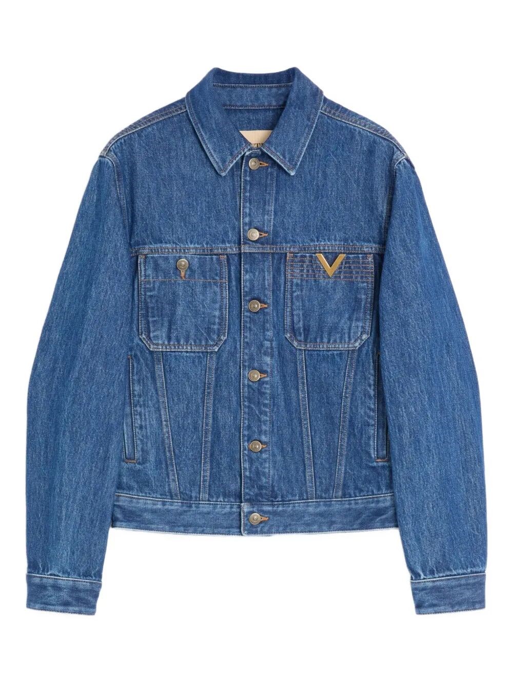 VALENTINO DENIM JACKET WITH VGOLD
