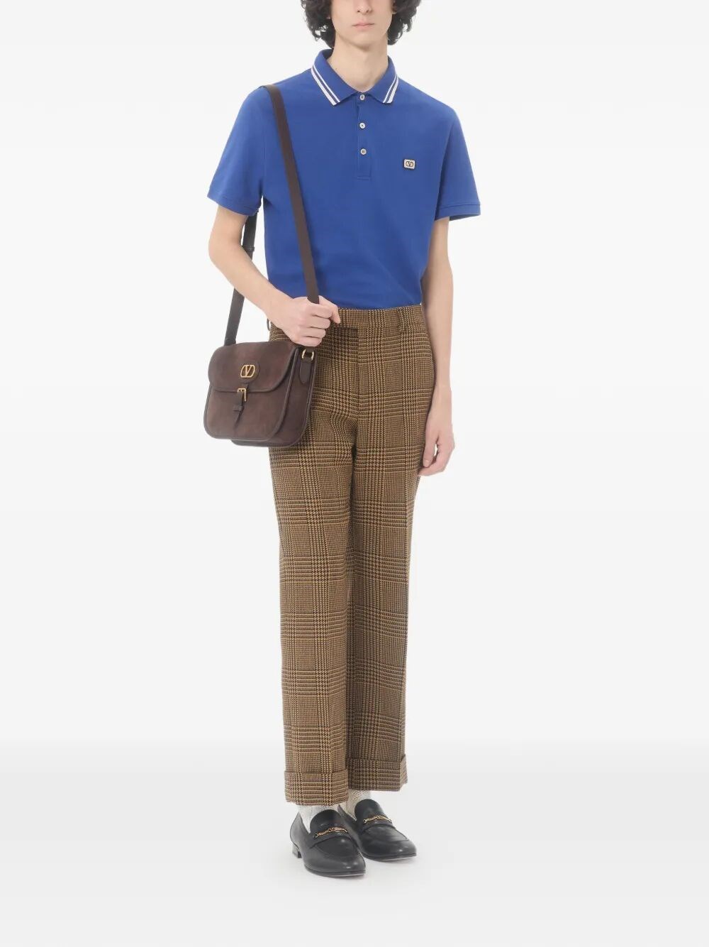 COTTON PIQUÉ POLO SHIRT WITH VLOGO PATCH