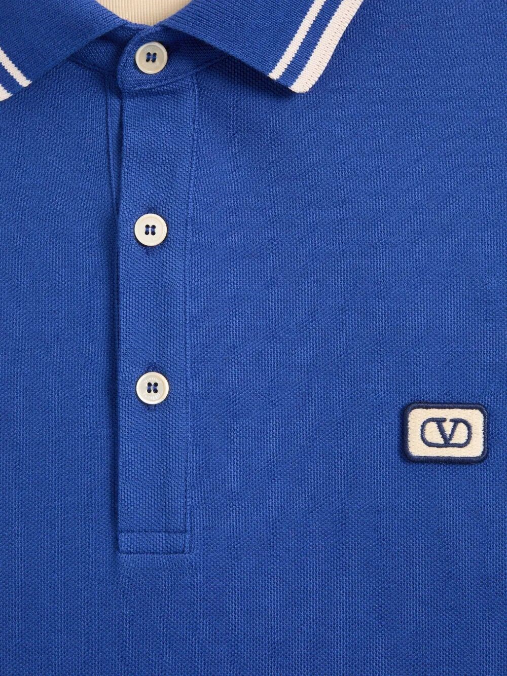 COTTON PIQUÉ POLO SHIRT WITH VLOGO PATCH