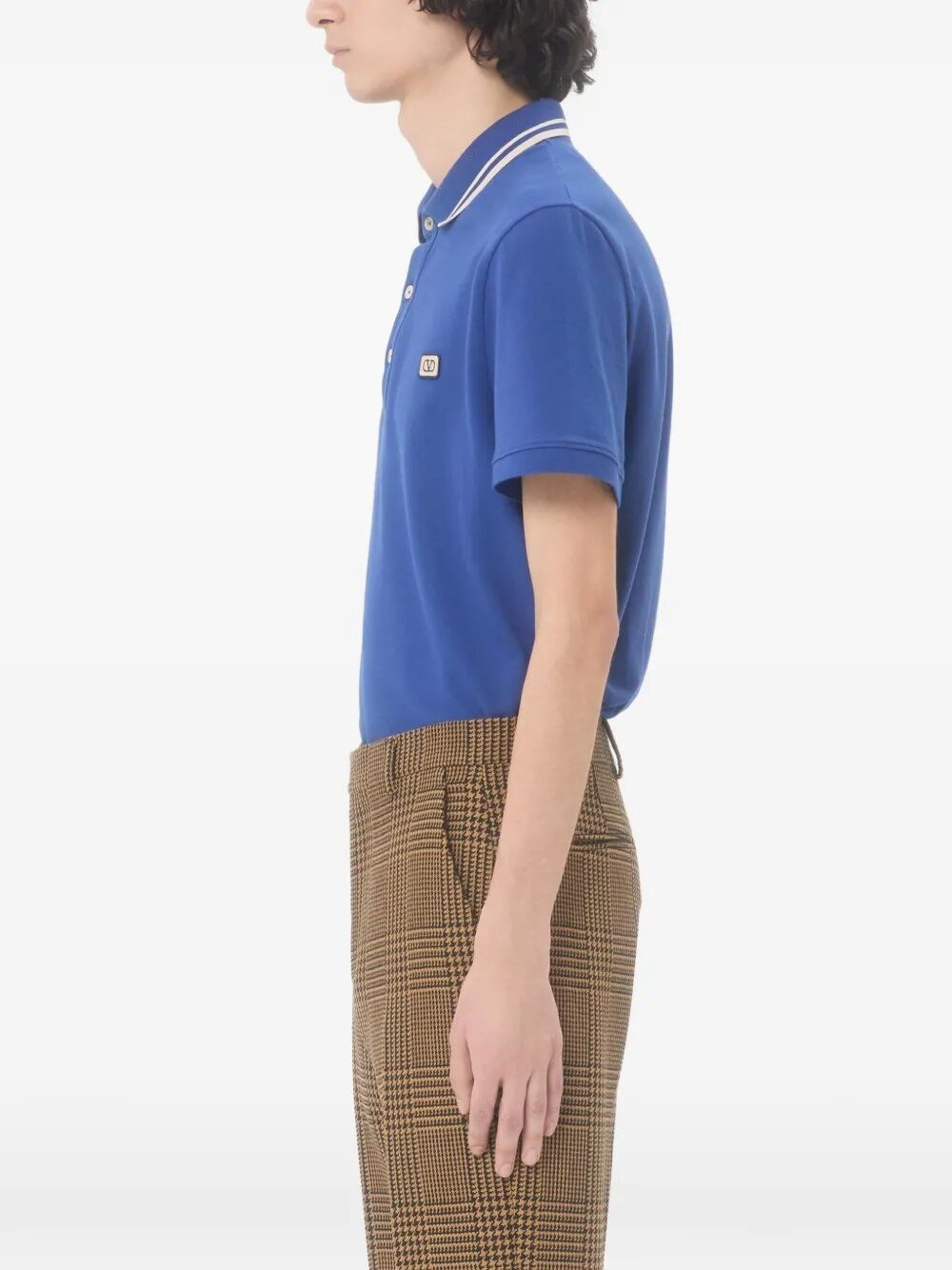 COTTON PIQUÉ POLO SHIRT WITH VLOGO PATCH