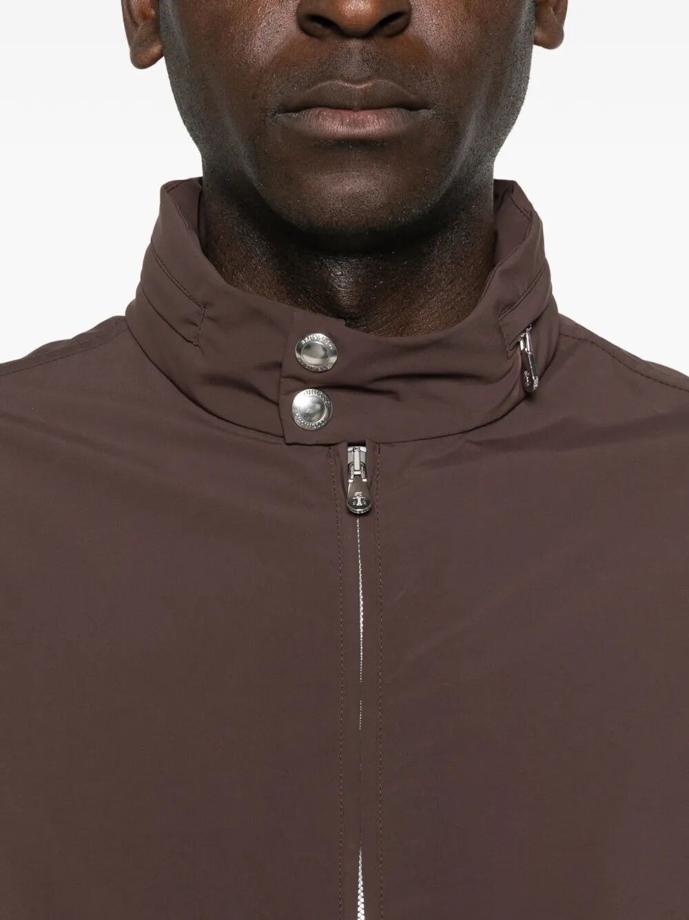 BONDED NYLON OUTERWEAR JACKET WITH PACKABLE HOOD