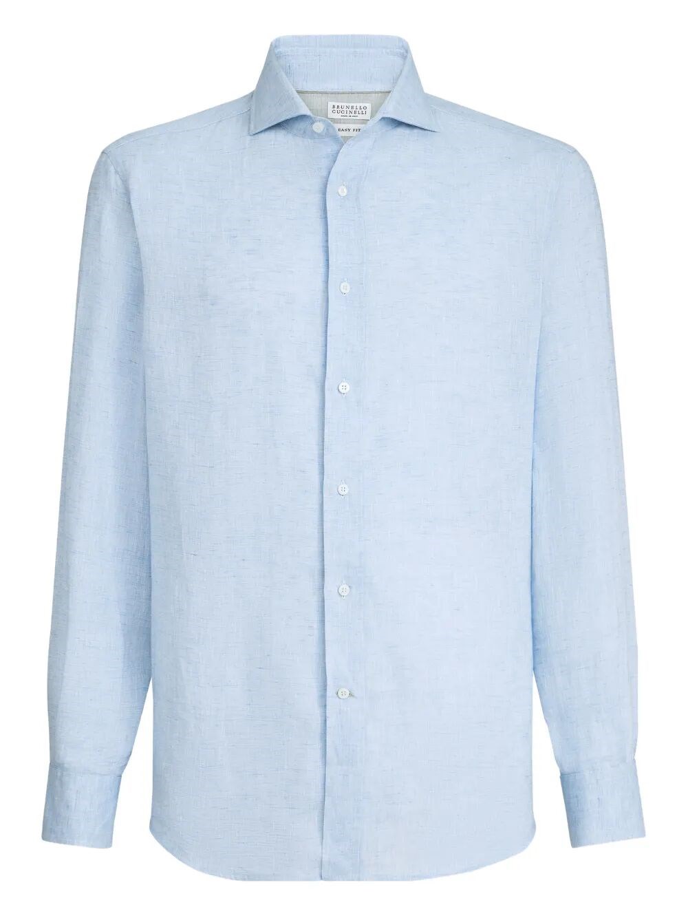 EASY FIT LINEN SHIRT WITH FRENCH COLLAR 