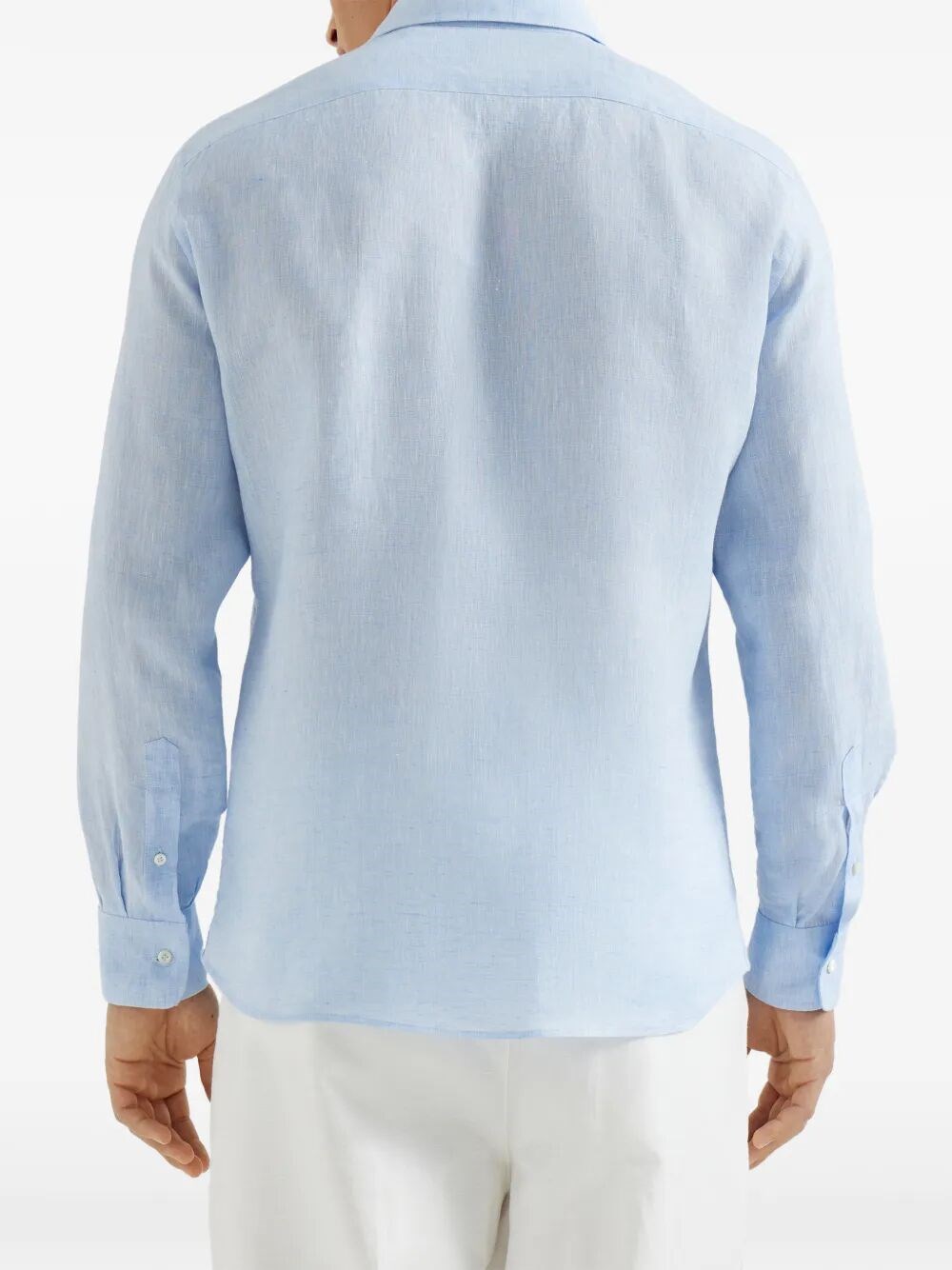EASY FIT LINEN SHIRT WITH FRENCH COLLAR 