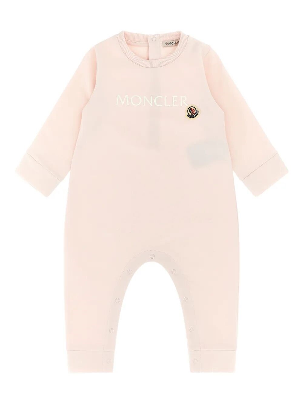 Moncler Kids Girls Pink & Purple Cotton Onesie With Logo