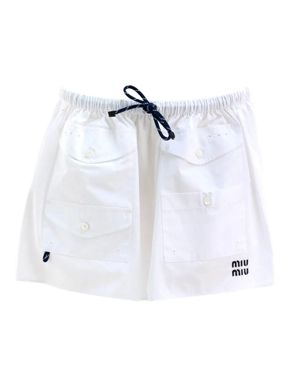 MULTIPOCKET MINISKIRT WITH EMBROIDERED LOGO