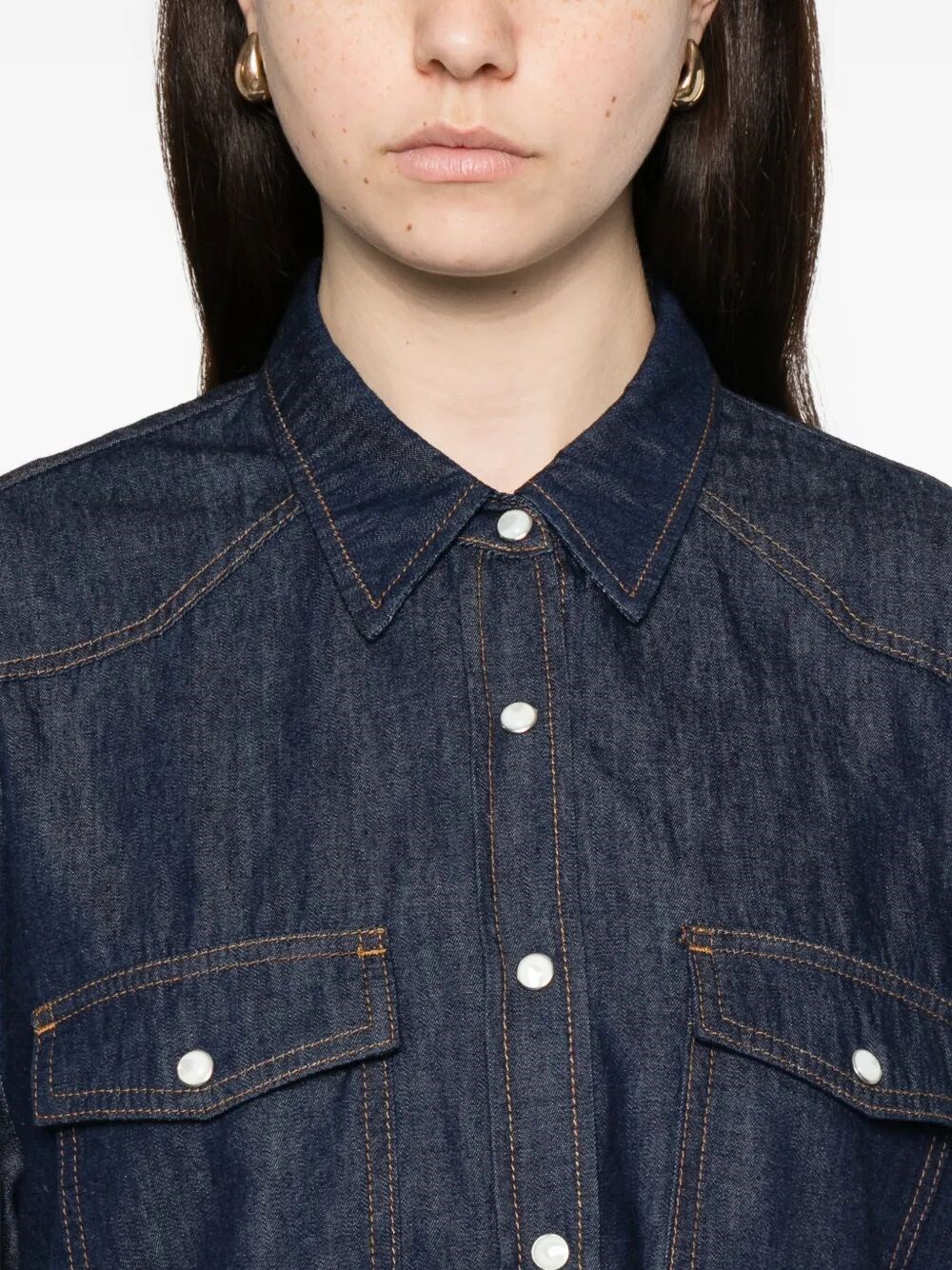 GRENON DENIM CROPPED SHIRT