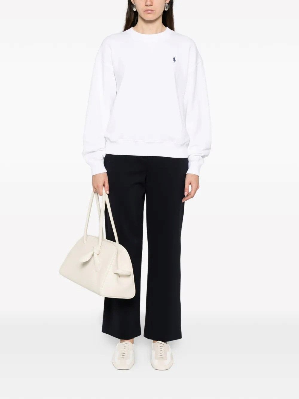 COTTON FLEECE CREWNECK SWEATSHIRT