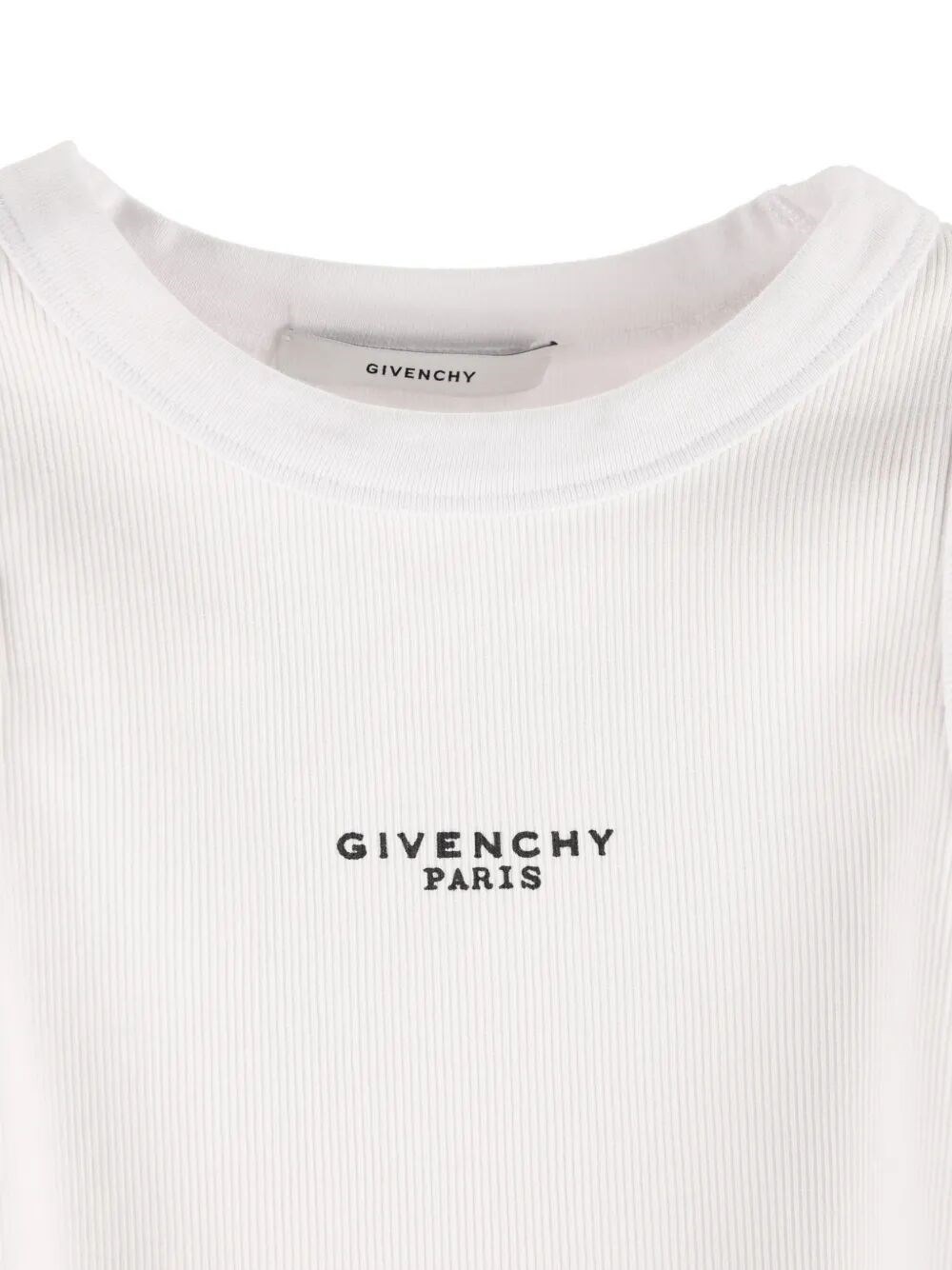 COTTON CROPPED TANK TOP WITH GIVENCHY PARIS PRINT