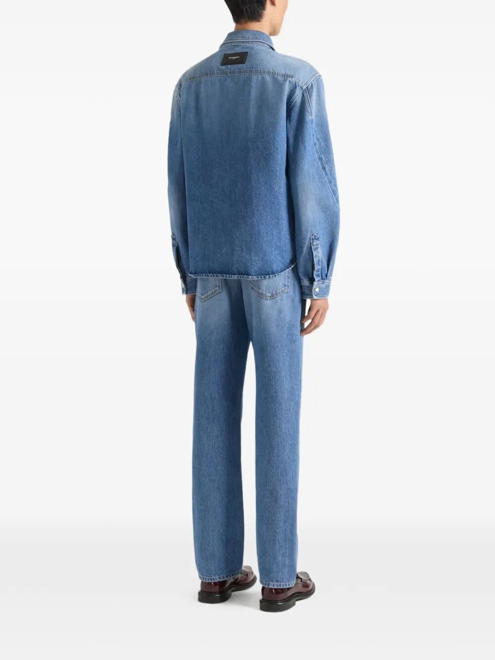 COUTURE SEAM SHIRT IN SHADOW WASHED DENIM