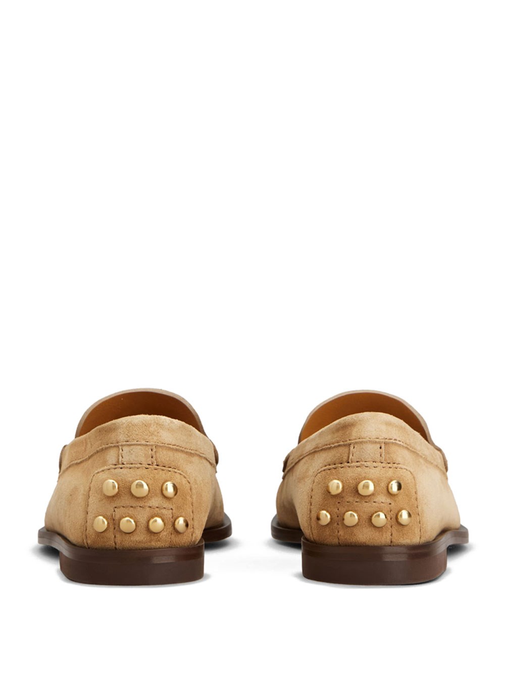 SUEDE SLIPPER LOAFERS WITH METAL DETAILING