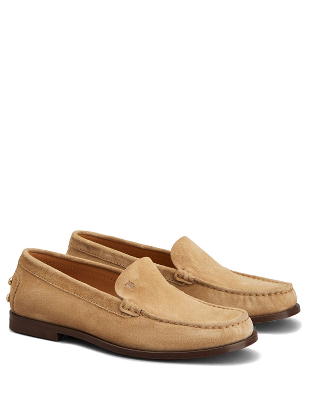 SUEDE SLIPPER LOAFERS WITH METAL DETAILING