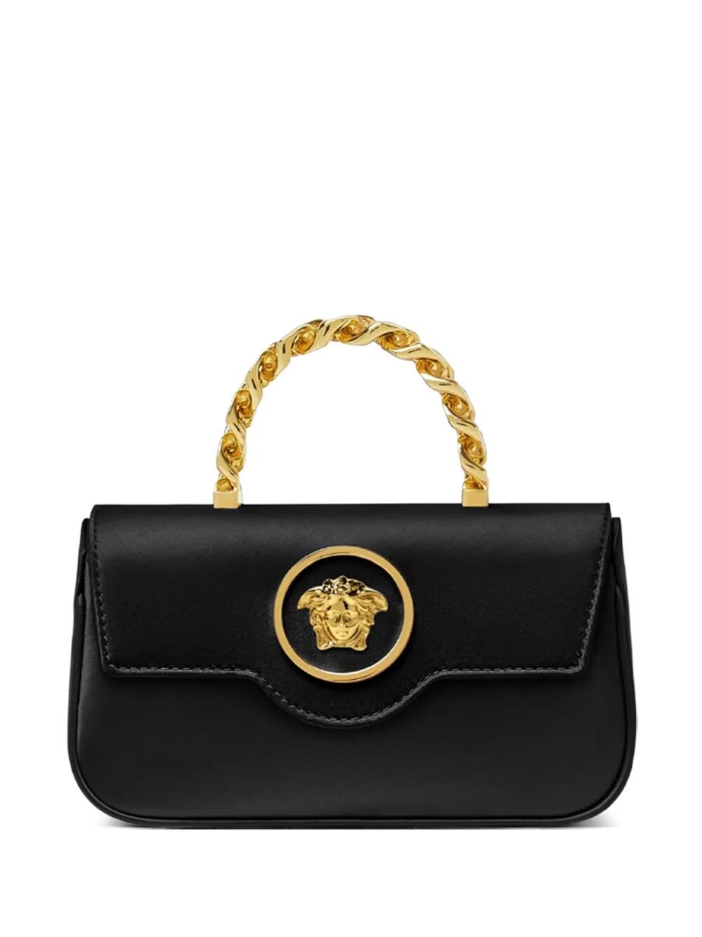 LA MEDUSA SATIN MINI BAG WITH DETACHABLE CHAIN STRAP