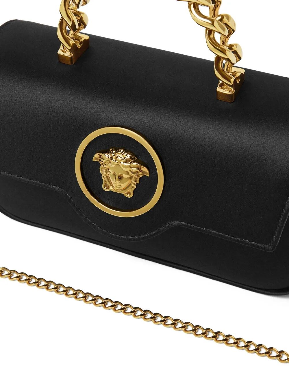 LA MEDUSA SATIN MINI BAG WITH DETACHABLE CHAIN STRAP