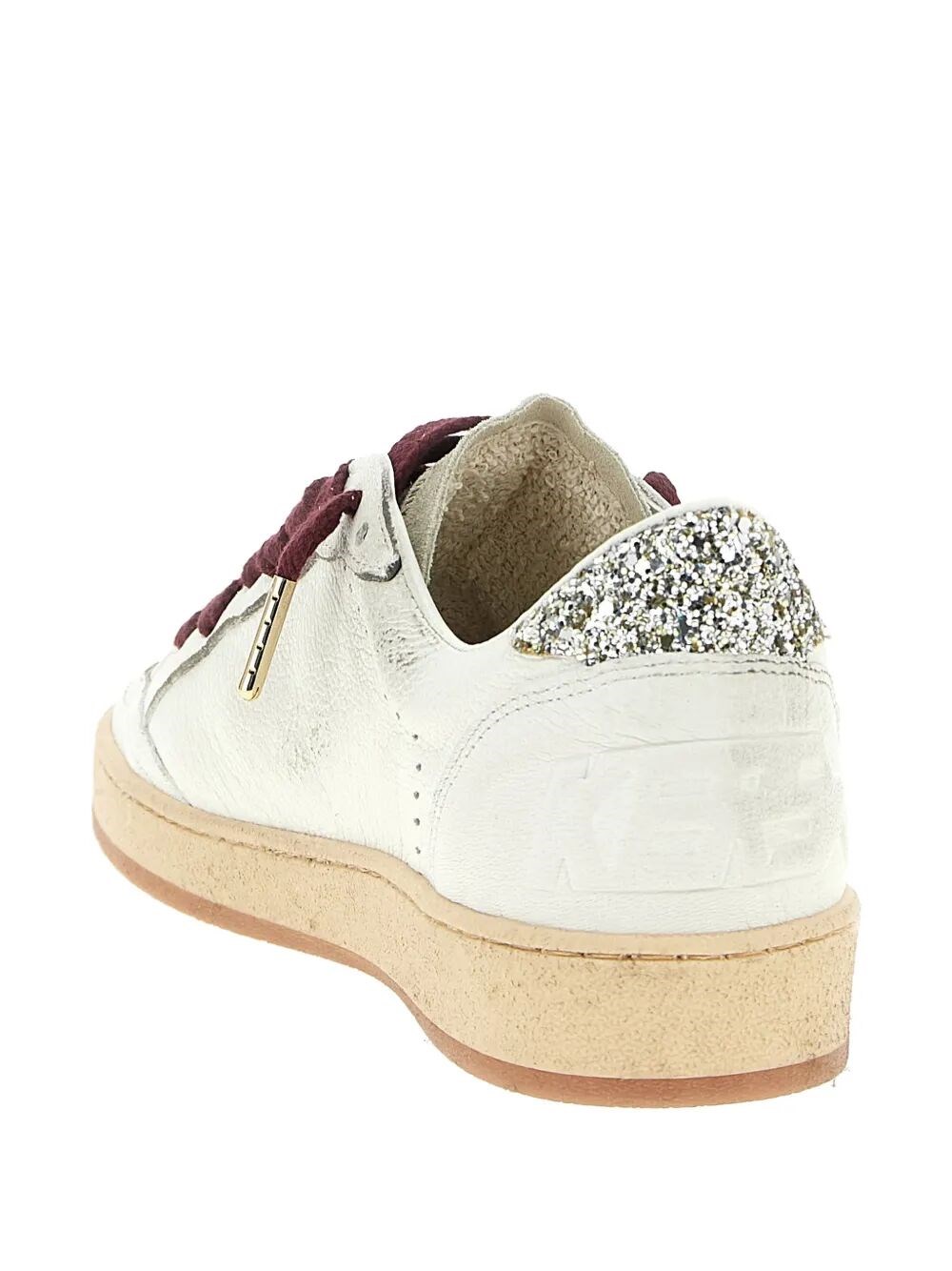 BALL STAR SNEAKERS IN NAPPA LEATHER WITH HORSY STAR AND GLITTERED HEEL TAB