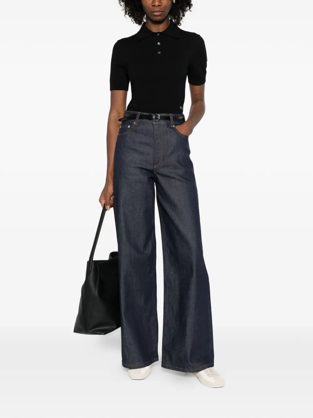 COTTON POLO SHIRT WITH JACQUARD LOGO