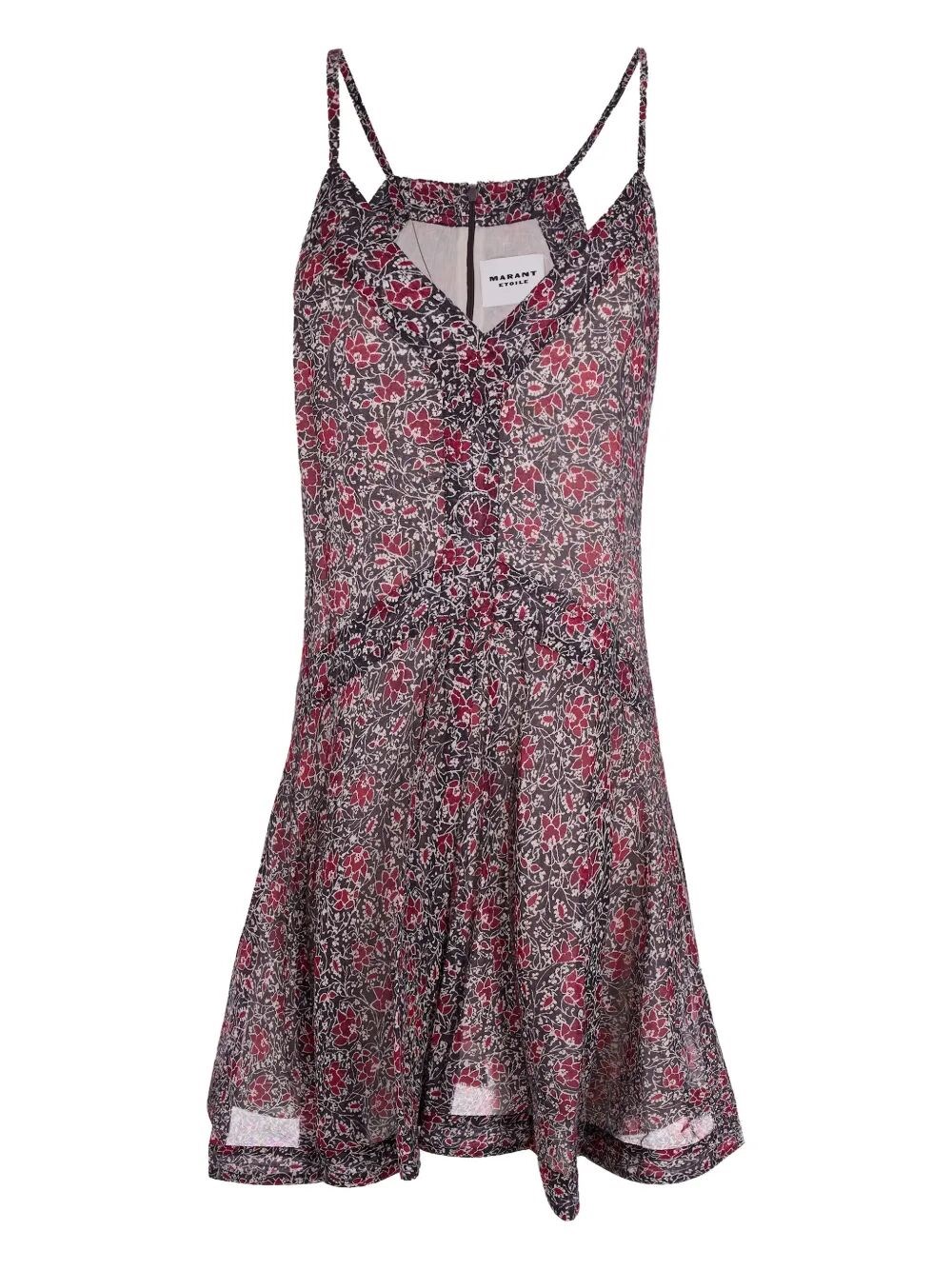 FLORAL-PRINT COTTON MINI DRESS