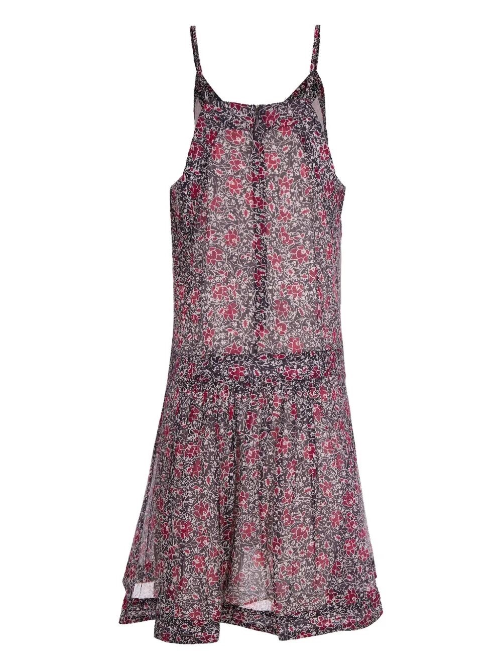 FLORAL-PRINT COTTON MINI DRESS