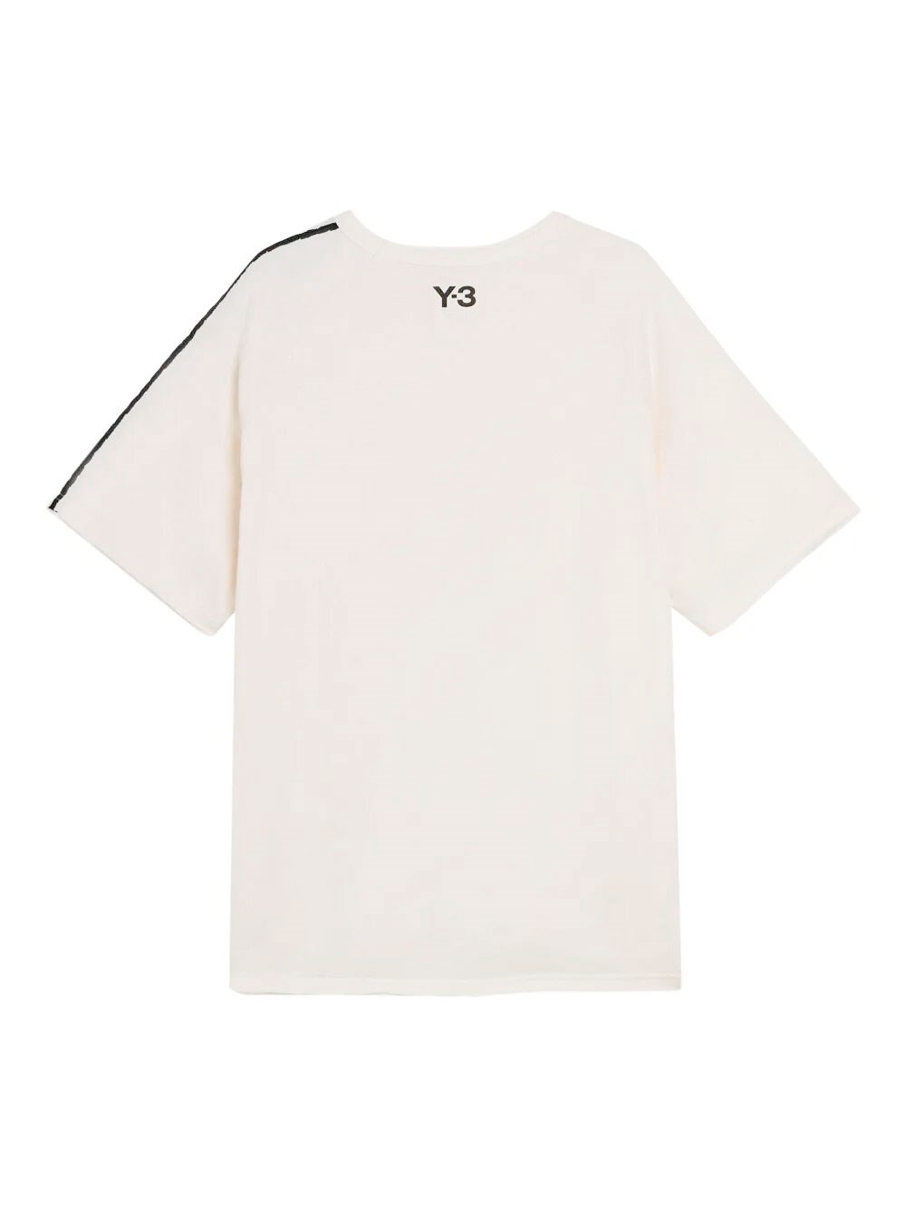 Y-3 RAW EDGE 3 STRIPES COTTON T-SHIRT
