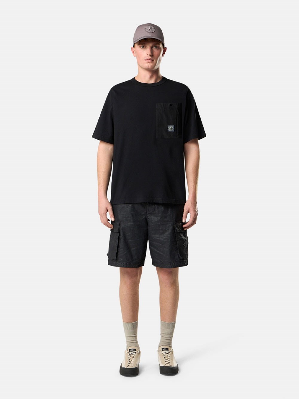 CHEST POCKET COTTON JERSEY T-SHIRT