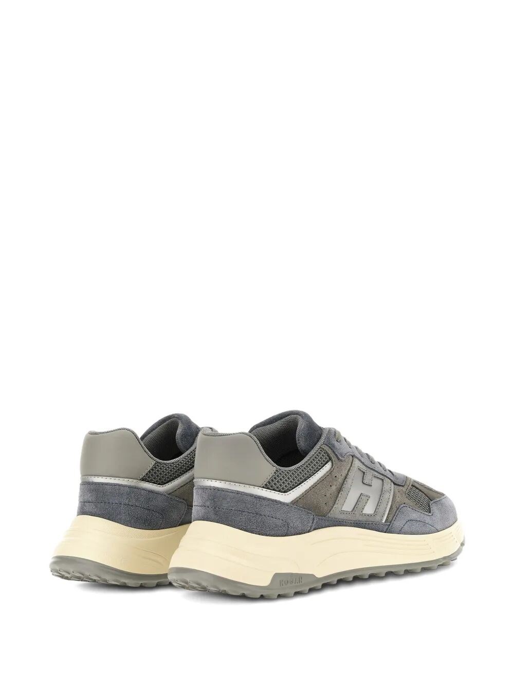 HOGAN HYPERLIGHT LEATHER AND MESH SNEAKERS