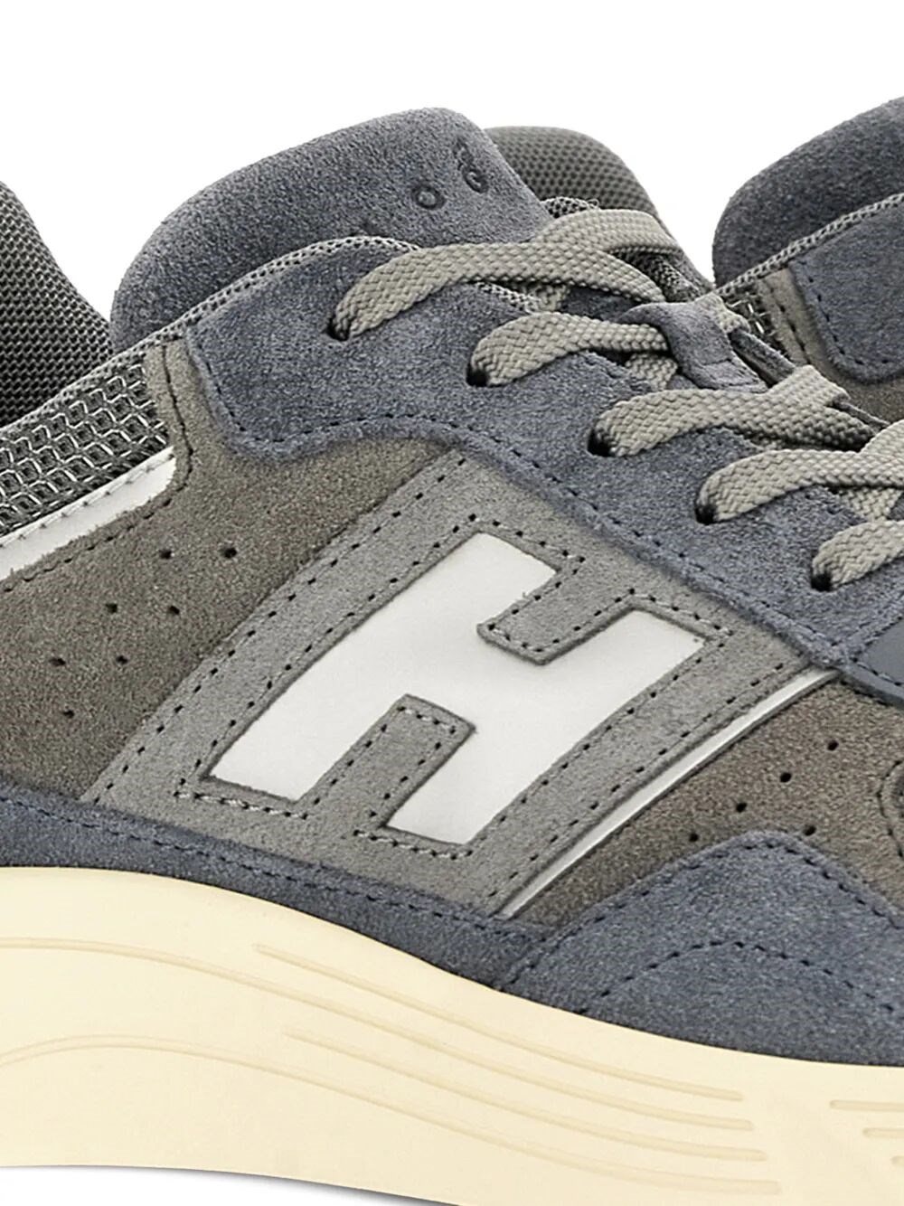 HOGAN HYPERLIGHT LEATHER AND MESH SNEAKERS