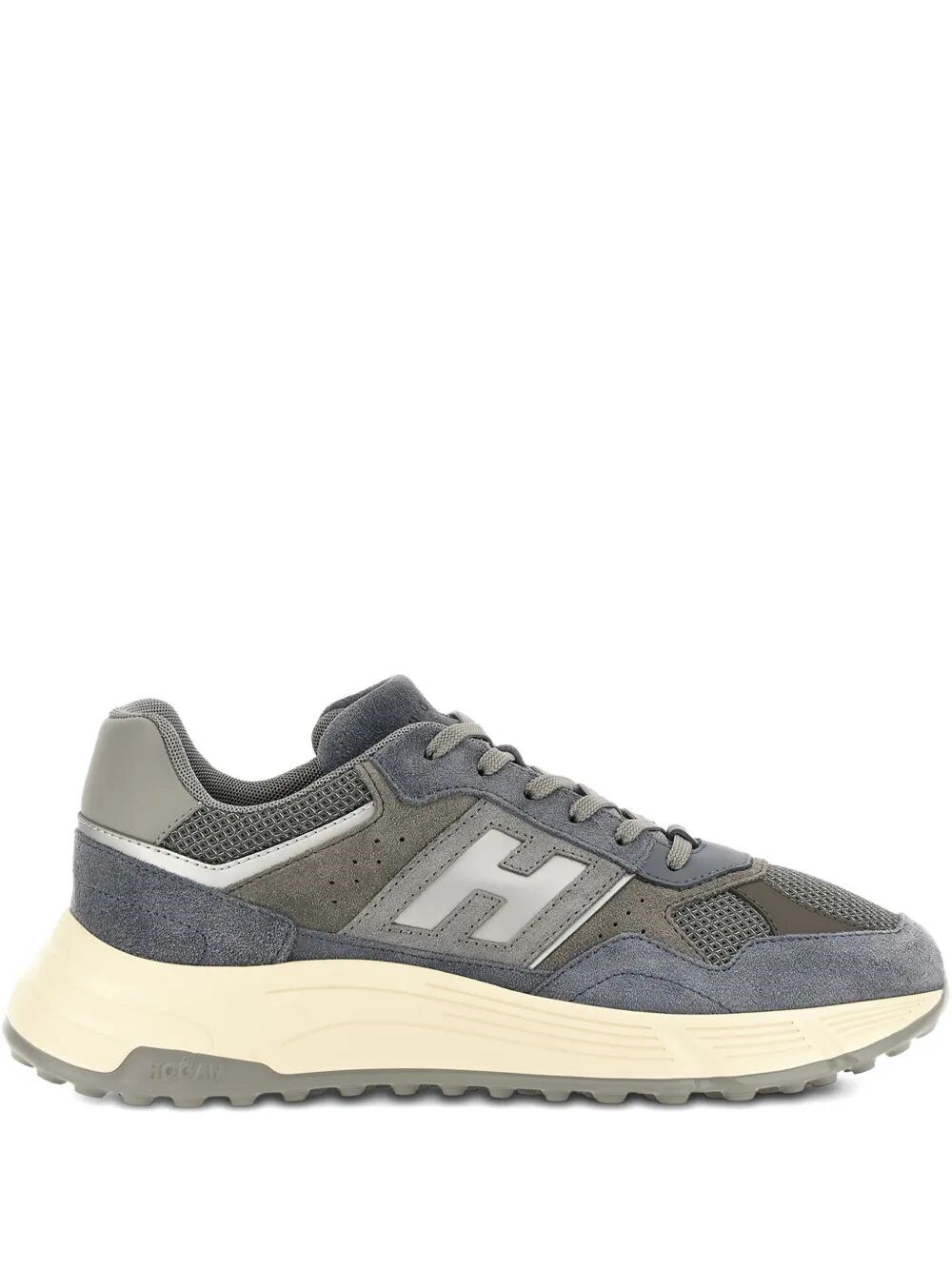 HOGAN HYPERLIGHT LEATHER AND MESH SNEAKERS