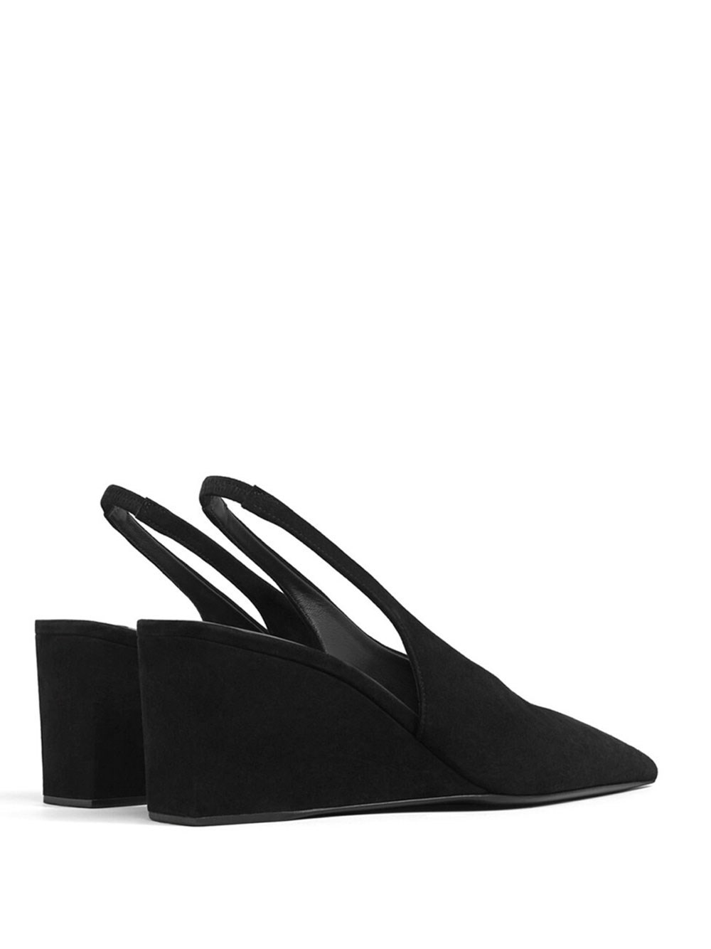 CUBE WEDGE SLINGBACKS IN SUEDE