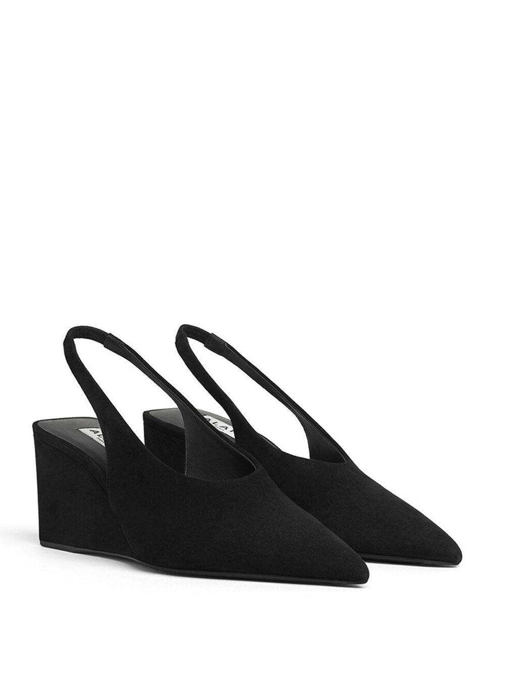 CUBE WEDGE SLINGBACKS IN SUEDE