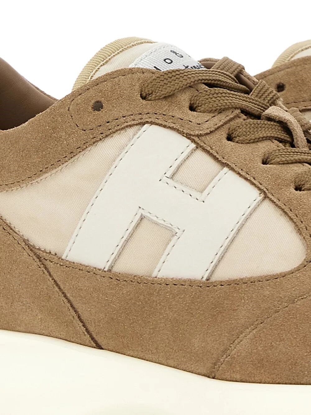 HOGAN INTERACTIVE SUEDE AND FABRIC SNEAKERS