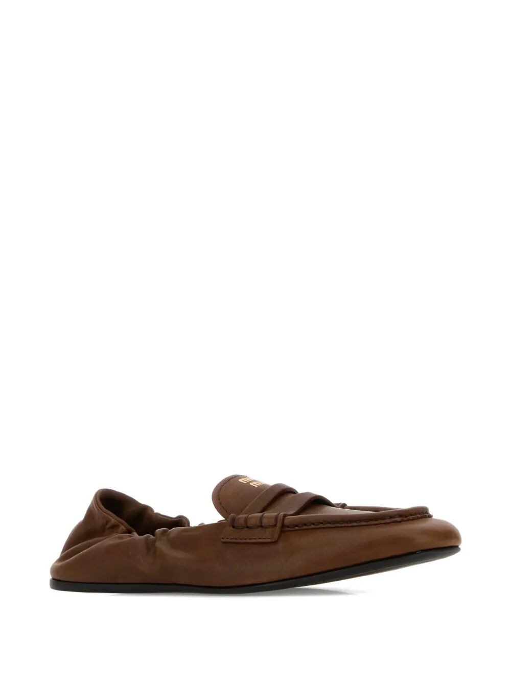 RUCHES NAPPA LEATHER LOAFERS
