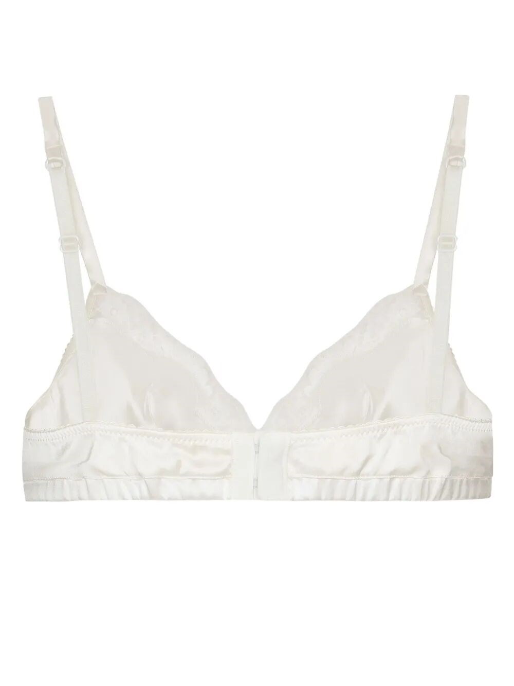 SOFT-CUP SATIN BRA WITH LACE DETAILING