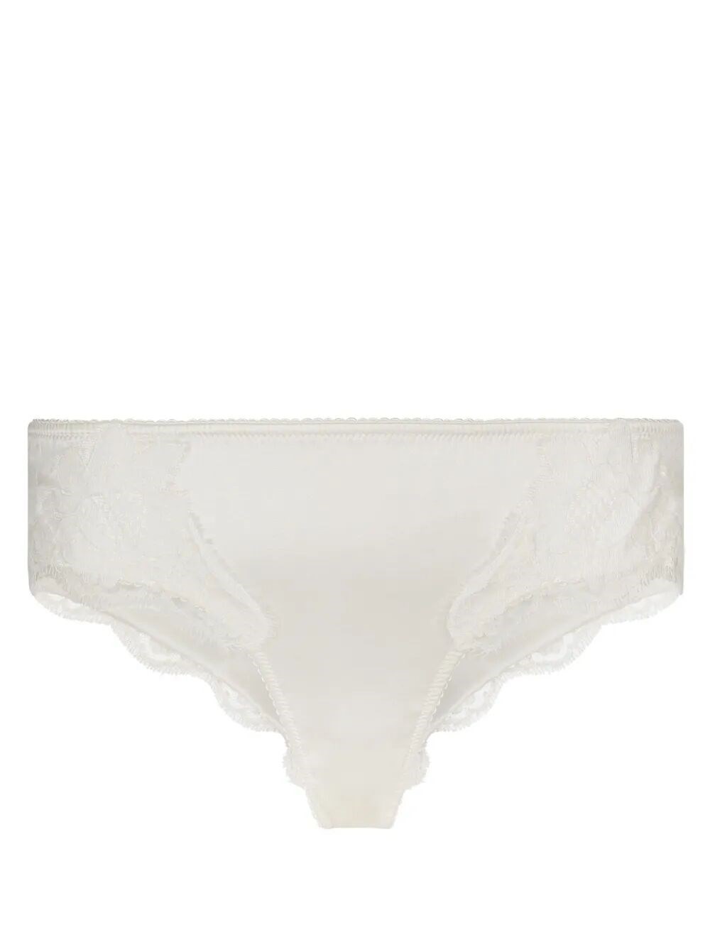 SATIN BRIEFS WITH LACE DETAILING