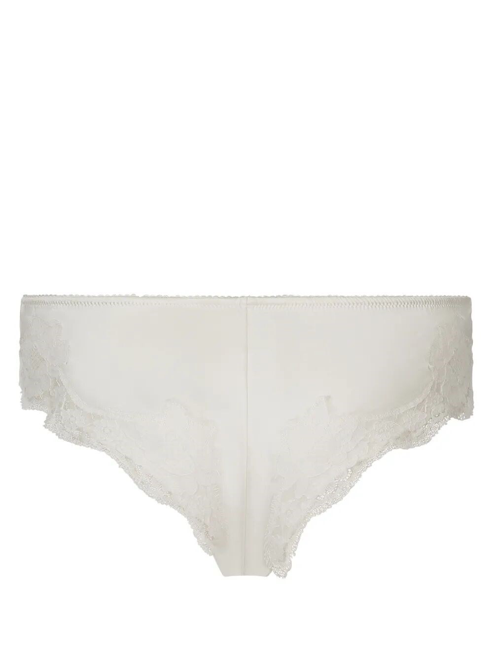 SATIN BRIEFS WITH LACE DETAILING