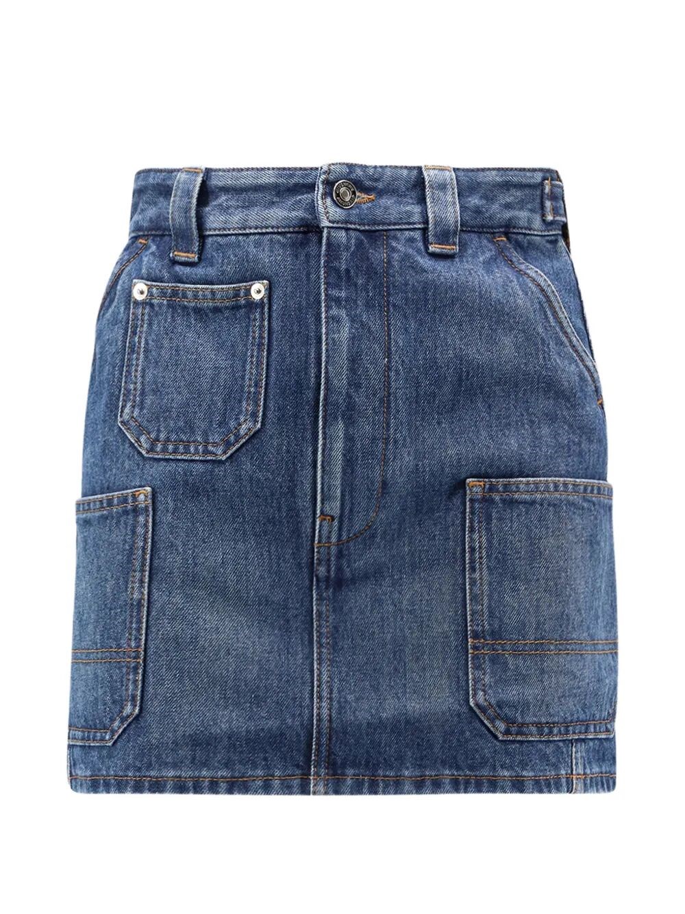 CARGO DENIM MINISKIRT