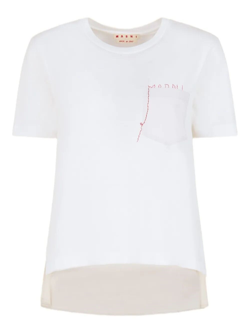 COTTON T-SHIRT WITH EMBROIDERED MARNI LOGO 