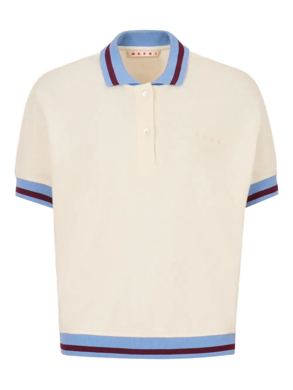 STRIPED DETAILS COTTON PIQUÉ POLO SHIRT