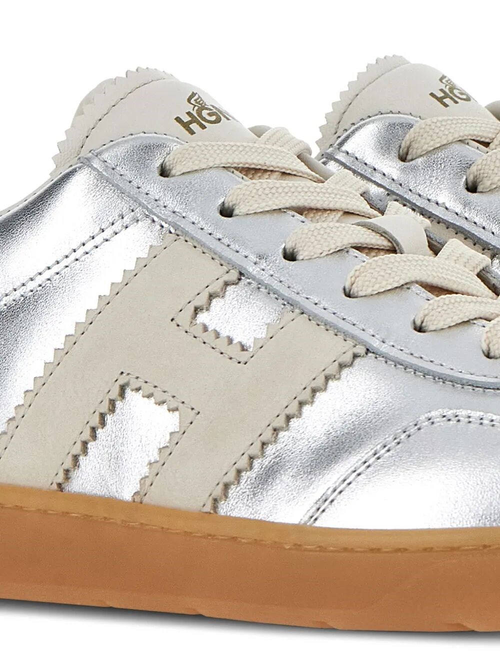 HOGAN COOL METALLIC LEATHER SNEAKERS