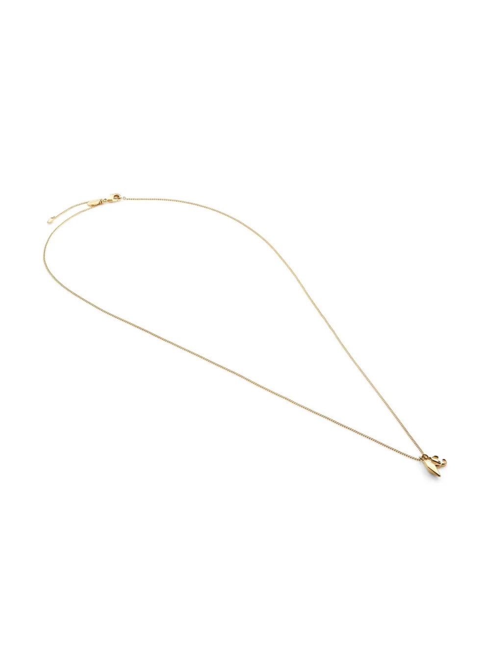 GOLD METAL DIAMOND JC PENDANT NECKLACE