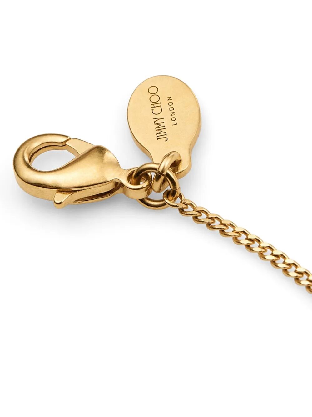 GOLD METAL DIAMOND JC PENDANT NECKLACE