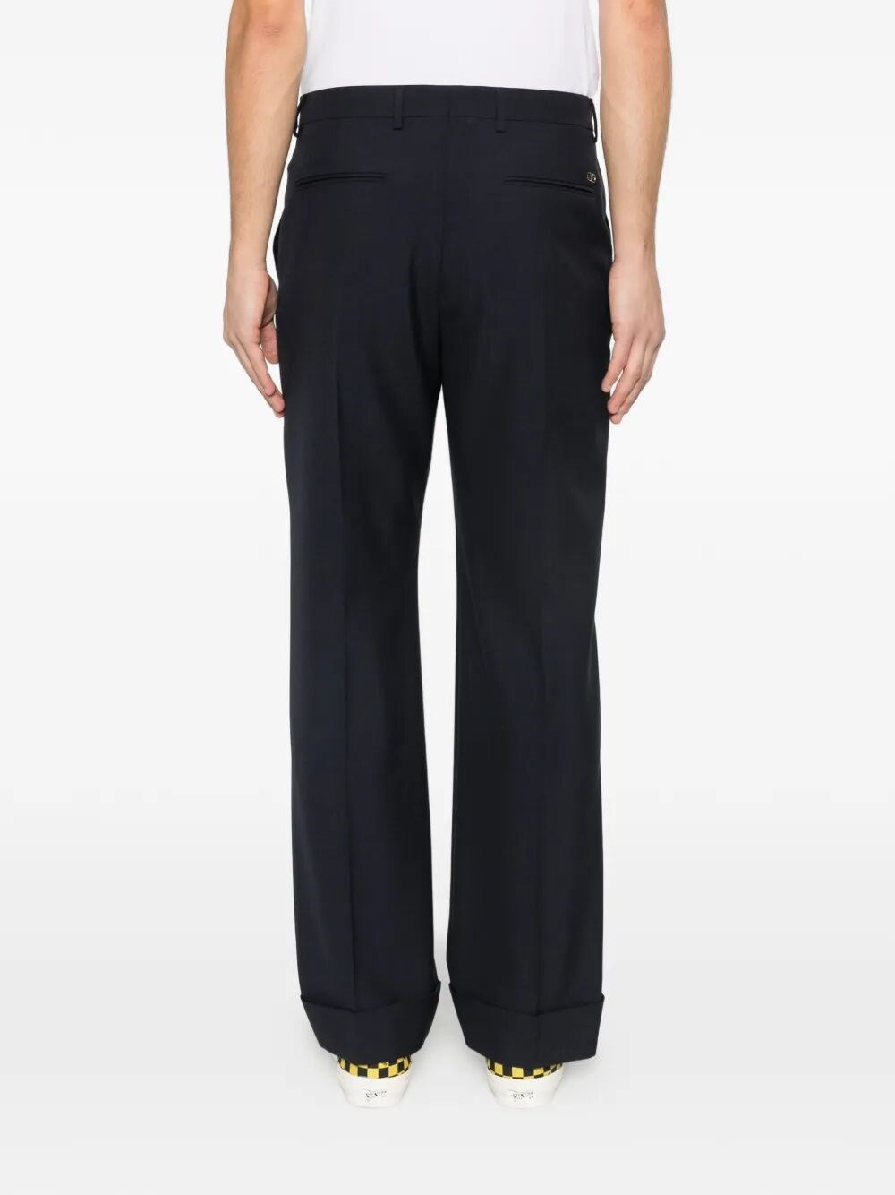 VALENTINO WOOL TROUSERS WITH TURN-UP