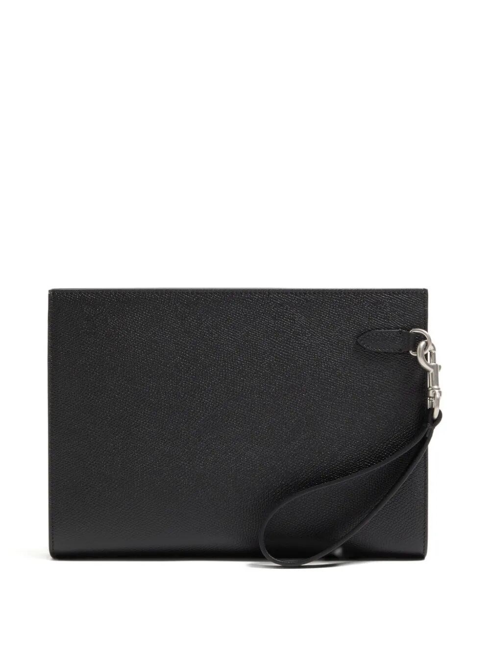 VALENTINO GARAVANI VLOGO SIGNATURE POUCH IN GRAINED CALFSKIN