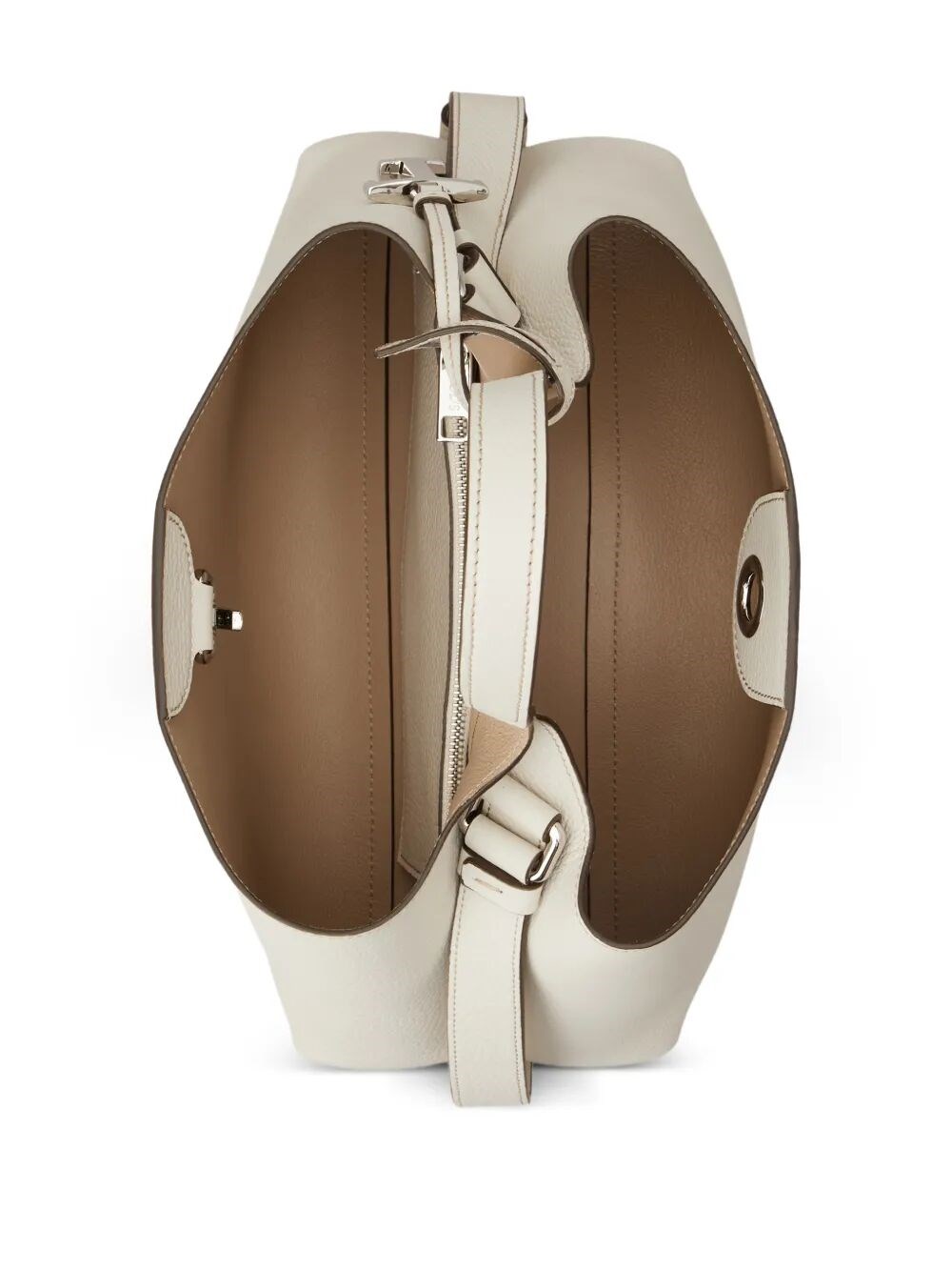 FLAT HANDLE LEATHER SMALL BAG