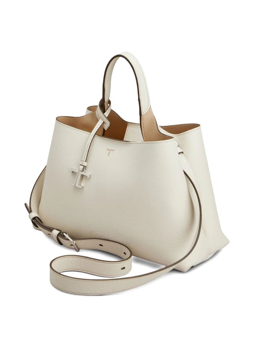 FLAT HANDLE LEATHER SMALL BAG